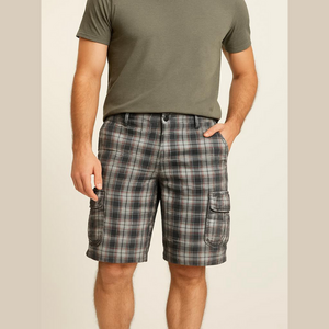 Burnside Men's Plaid Cargo Shorts Size 36
